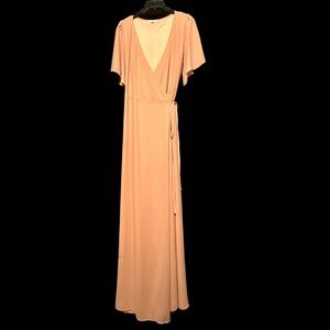 COPY - Beautiful Baltic Born soft pink formal wrap dress. Size L